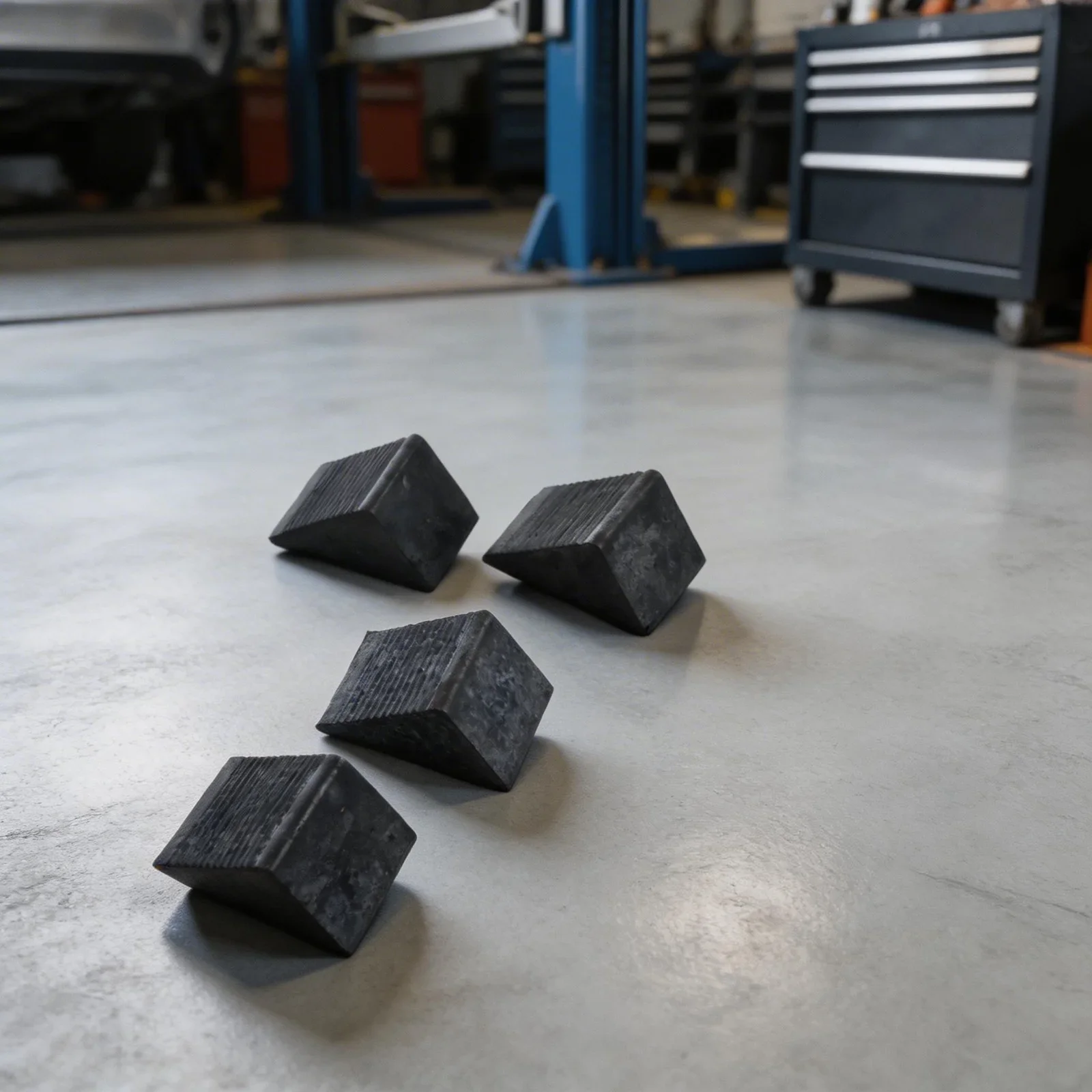 Heavy Duty Rubber Wheel Chocks 4 Pack NonSlip Tire Stoppers For Vehicle Stability During Maintenance And Repairs