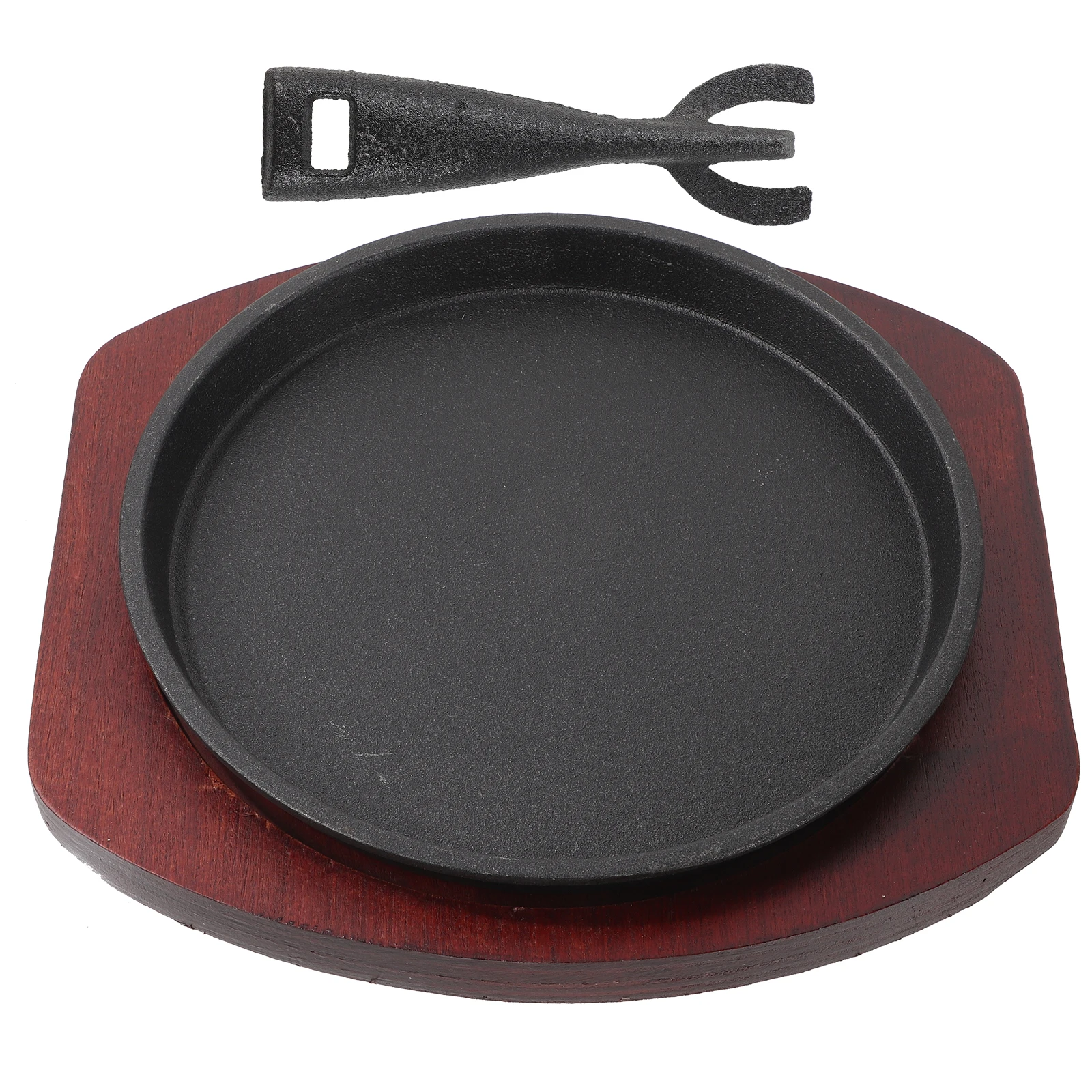 

Thickened Iron Plate 20cm Round Steak Grill Pan Non-stick Baking Tray Kitchen Essentials Grilling Serving Dish Pans