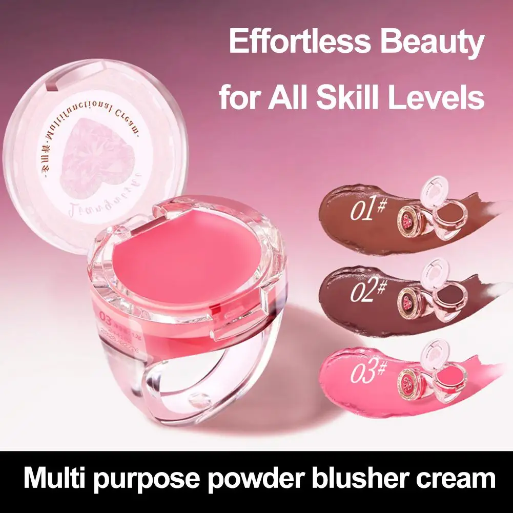 Blusher Cream Shape Matte Natural Brightening Multi-purpose Powder Blusher Eye Shadow Lip Gloss Portable Cosmetics Make Up