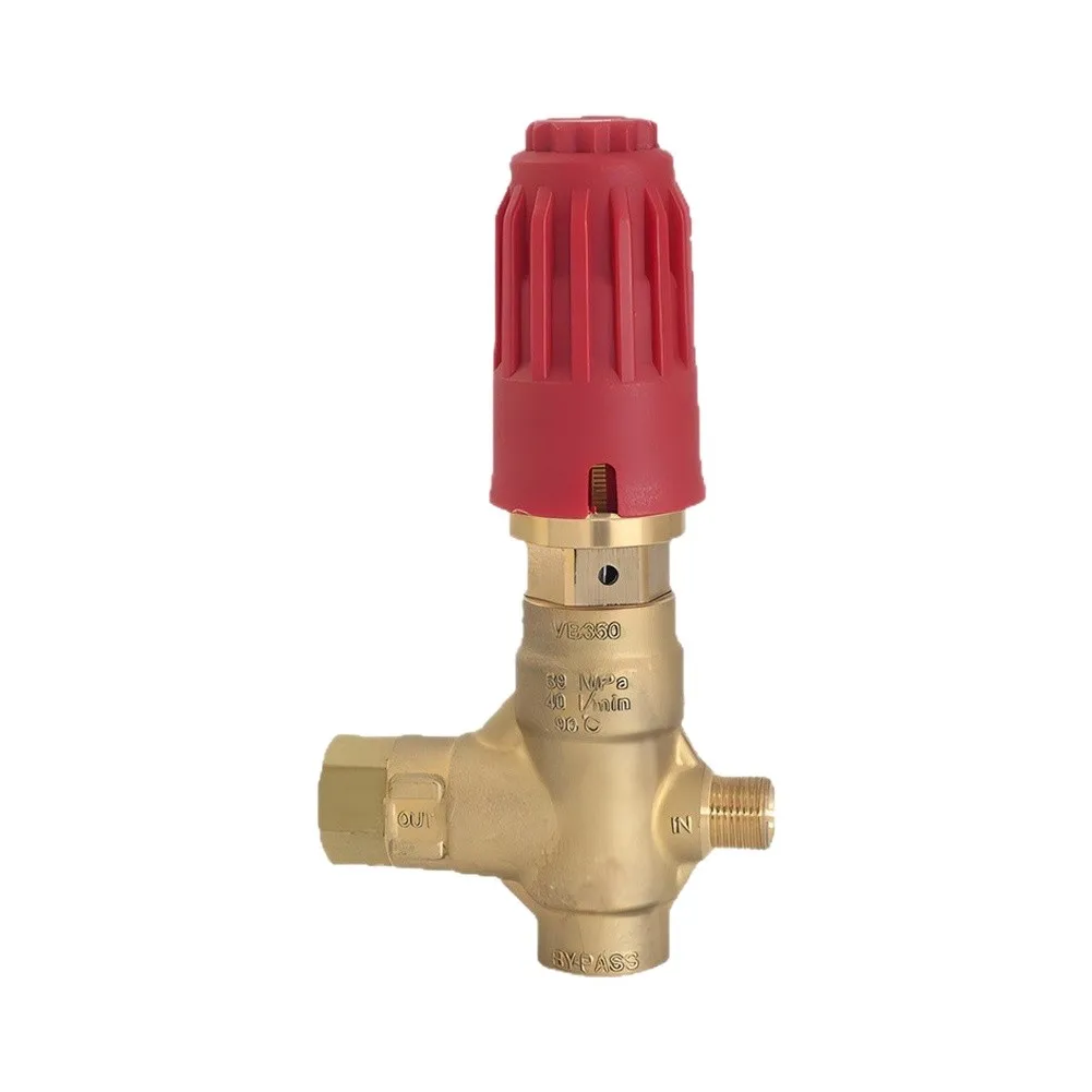 Brass Unloader Valve Red 350 Unloader Valve Robust Brass And Steel 4800 PSI Capability For High Pressure Cleaning