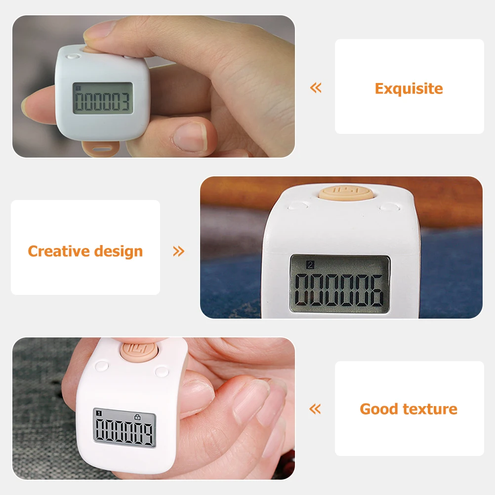 

Rechargeable Finger Counter Digital Tally Electronic Handheld Lightweight Portable Silent Design Durable Shell For Vehicles