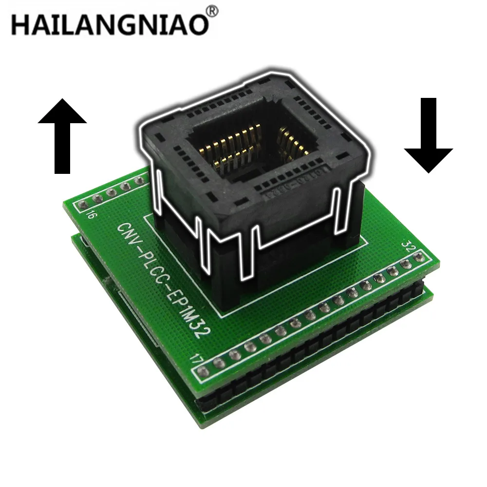 

Новый 1 шт. чип-программатор PLCC32, адаптерная розетка CNV-PLCC-EP1M32 0324-309 с платой для BIOS PLCC32