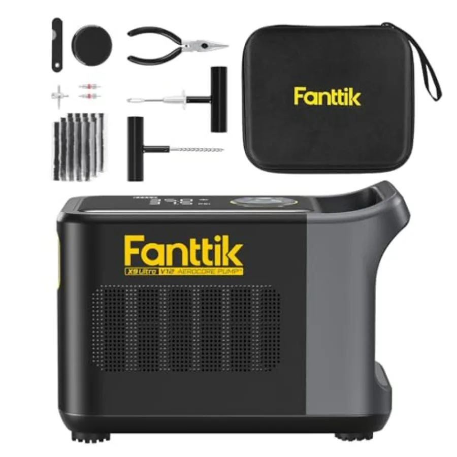 

Комплект для ремонта шин и ультрапортативный насос для накачивания шин X9 для пикапов черного цвета с быстрой фиксацией и накачкой под высоким давлением