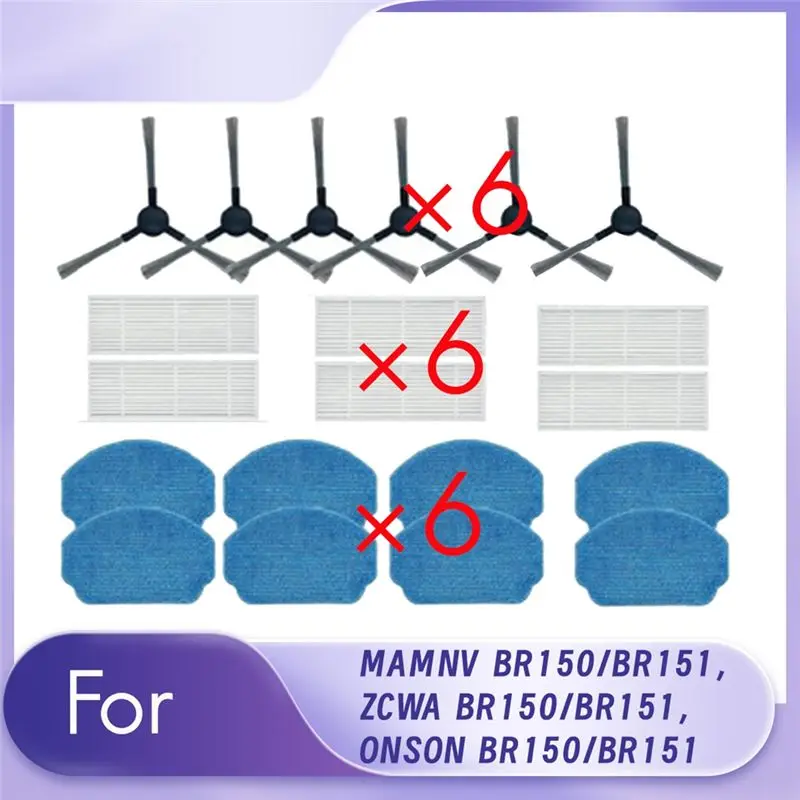 A19F-18 Pcs For MAMNV BR150/BR151, ZCWA BR150/BR151, ONSON BR150/BR151 Vacuum Cleaner Accessories Replacement Kits