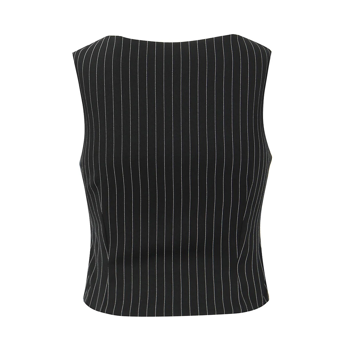 2025 Black Striped Bow Ruched Chest Hook Buttons Crop Top Women Low Waist Package Hips Pleated Mini Skirt Suits 2 pieces 1 Set