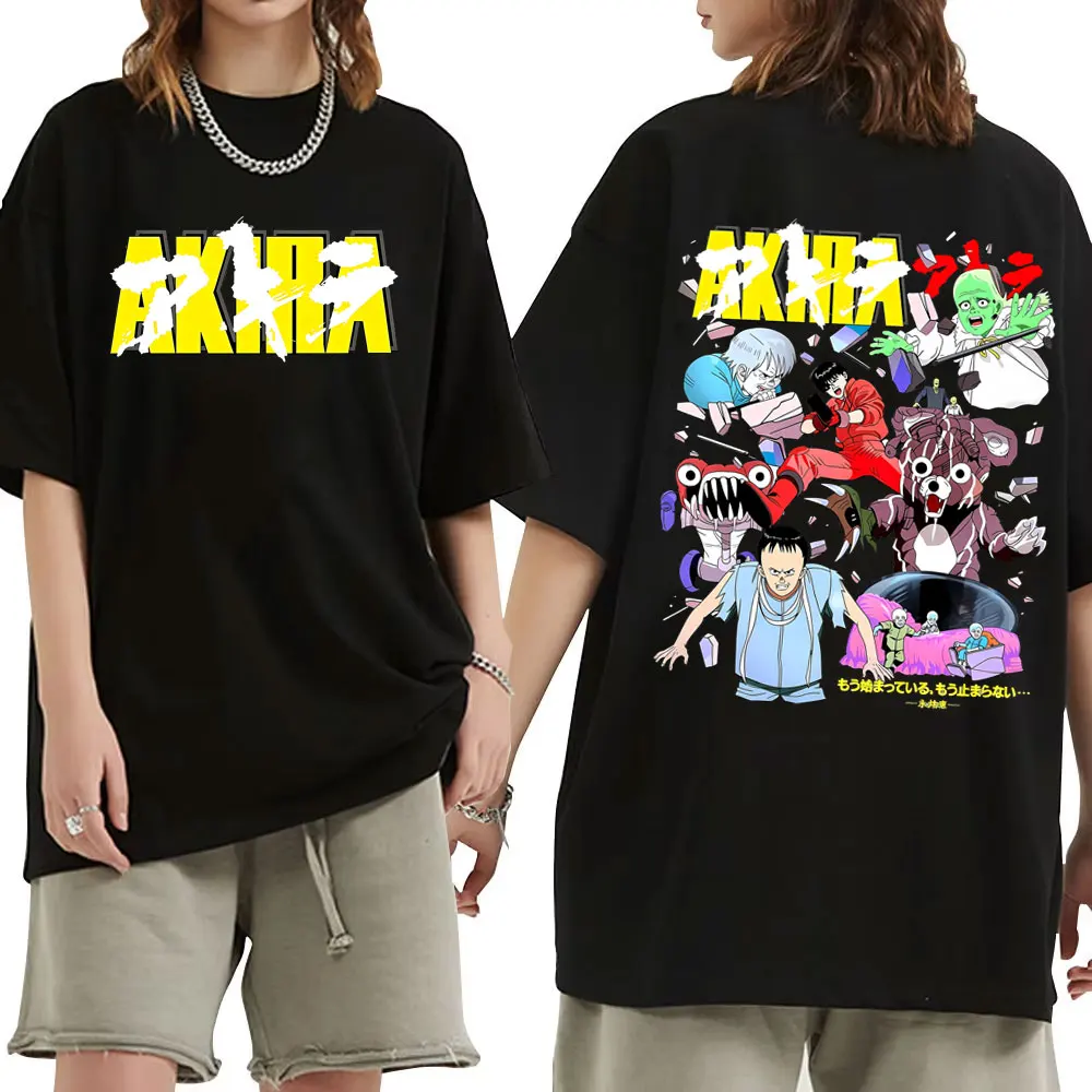 Anime Akira Tetsuo Shima Shotaro Kaneda Print T Shirts Men's Clothing Fashion  Oversized Streetwear Unsiex Casual Cotton T-shirt