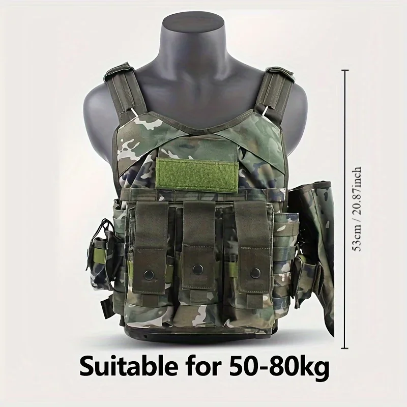 Chaleco táctico multiusos, armadura corporal, portador de caza, accesorios Airsoft, chaleco militar MOLLE para hombres y mujeres, caza