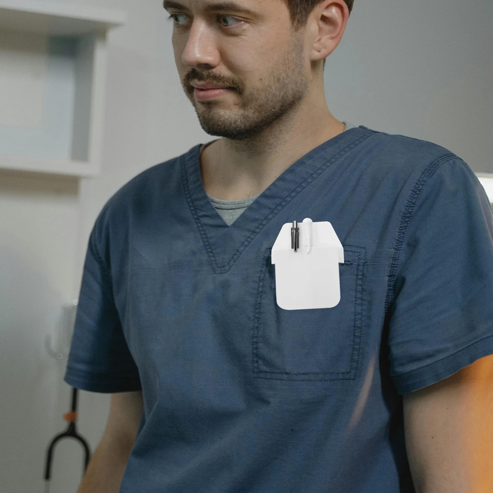 5 قطعة حماة الجيب البلاستيكية حامل قلم المنظم قميص جيب الأكمام للممرضات الأطباء معاطف المختبر الحبر مقاومة للبقع