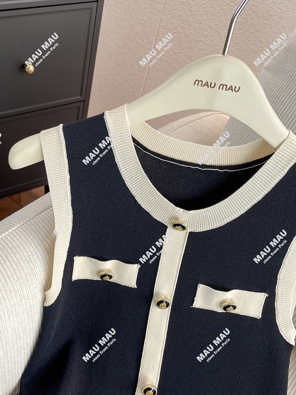 Высококачественный летний вязаный длинный жилет Dr, женский жилет Hepburn Sle, простой, с высокой талией, из полиэфирного волокна, длинный Dr