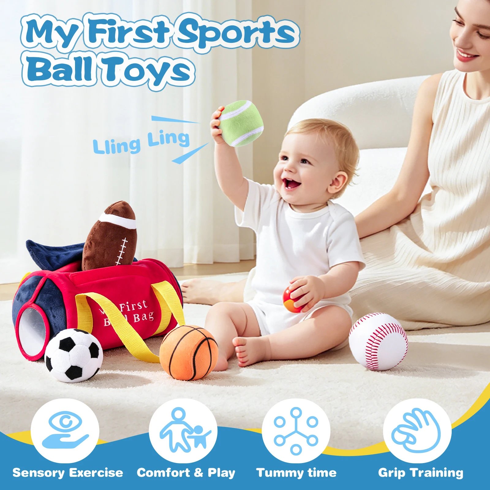 Моя первая спортивная сумка, м – обзор и цена Baby Rattle Toy Set