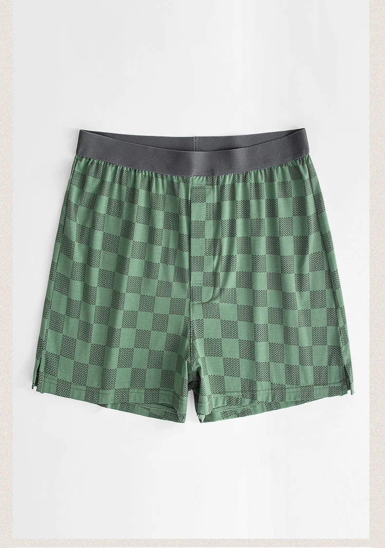 Arlo Pants! Modal Long Staple Cotton! Loose Comfortable Breathable! Summer Men's Home Spwear Plaid Beach orts