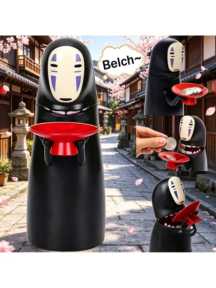 Mealheiro automático spirited away sem rosto come moedas original_voghion.com