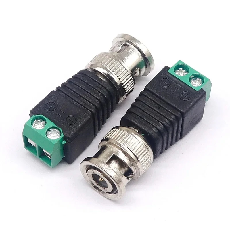 

BNC male head transfer terminal monitoring video Q9 50ohm connector positive and negative terminal terminal welding-free adapter
