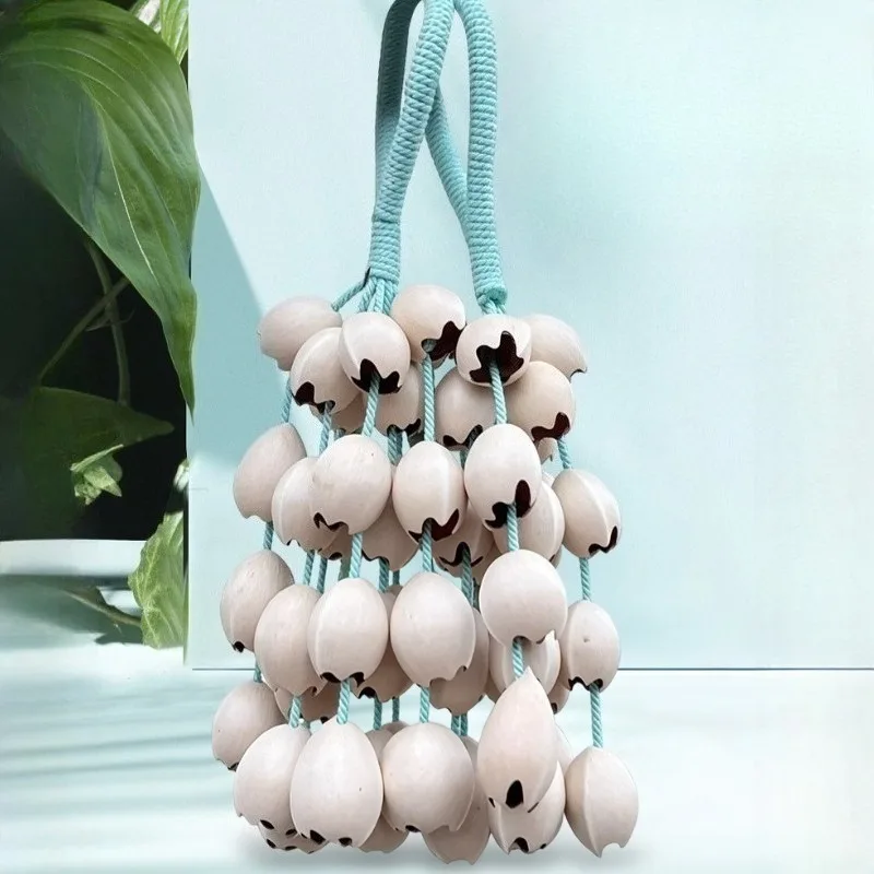 Fruit Shell Hand Bells Handmade Outdoor Natural Lily of The Bell Wind Bell Hanging Yoga Meditation Sound Healing Wind Chimes