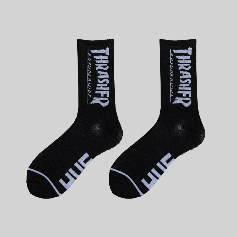 Fashion Stockings Men\'s Socks Street Hip-hop INS Wind Tube Socks Skateboard Basketball Stockings 18*20cm Unisex Socks Off White