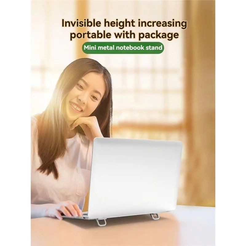 2Pcs Portable Laptop Stand Foldable Bracket Invisible Laptop Riser Stand Foot Pad For Laptop Notebook Holder Legs