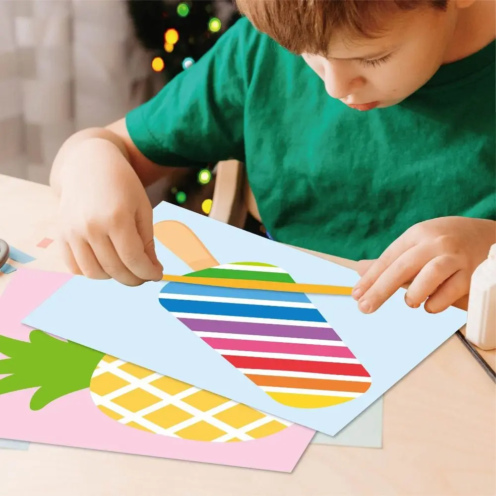 Material artesanal crianças fita adesivo livro aprendizagem precoce educacional dos desenhos animados diy conjunto montessori dos desenhos animados fita colorir brinquedo