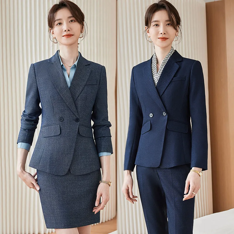 Building Sales Department Workwear Women's Autumn Jewelry Shop Work Clothes High-End Business Suit Beautician Beauty Salon Work