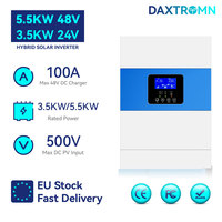 DAXTROMN 3.5KW 5.5KW Solar Inverter Pure Sine Wave Hybrid Inverter 24V 48V 100A MPPT Solar Charger 500VDC solar Hybrid Inverter