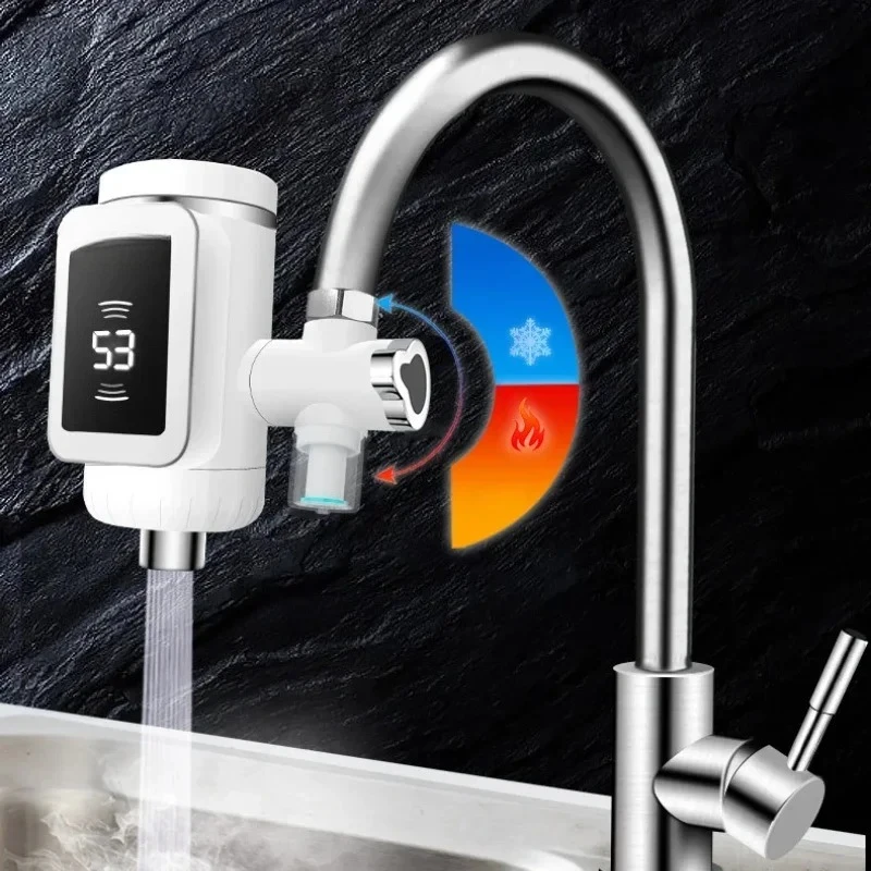 Mini Water Heater Faucet Electric Cold Hot Water Tap Choose Leakage Protector  Plug