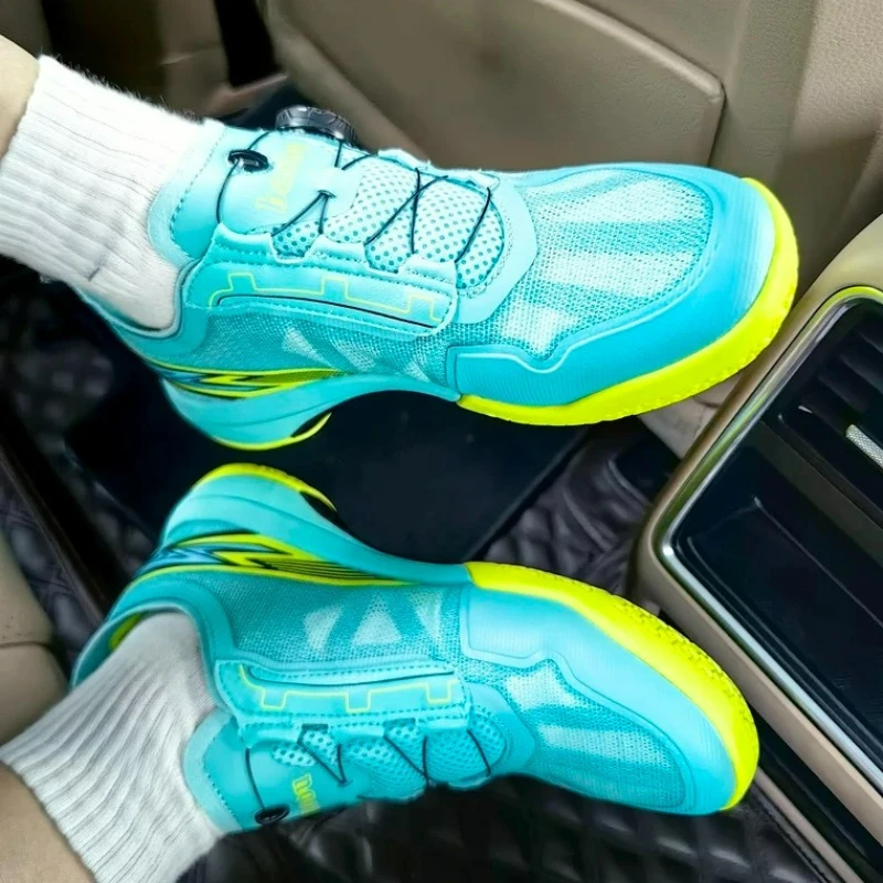 Original Brand Badminton Shoe Mesh Breathable Tennis Shoe Anti-Slippery Indoor Court Shoes Quick Lacing Table Tennis Shoe Unisex