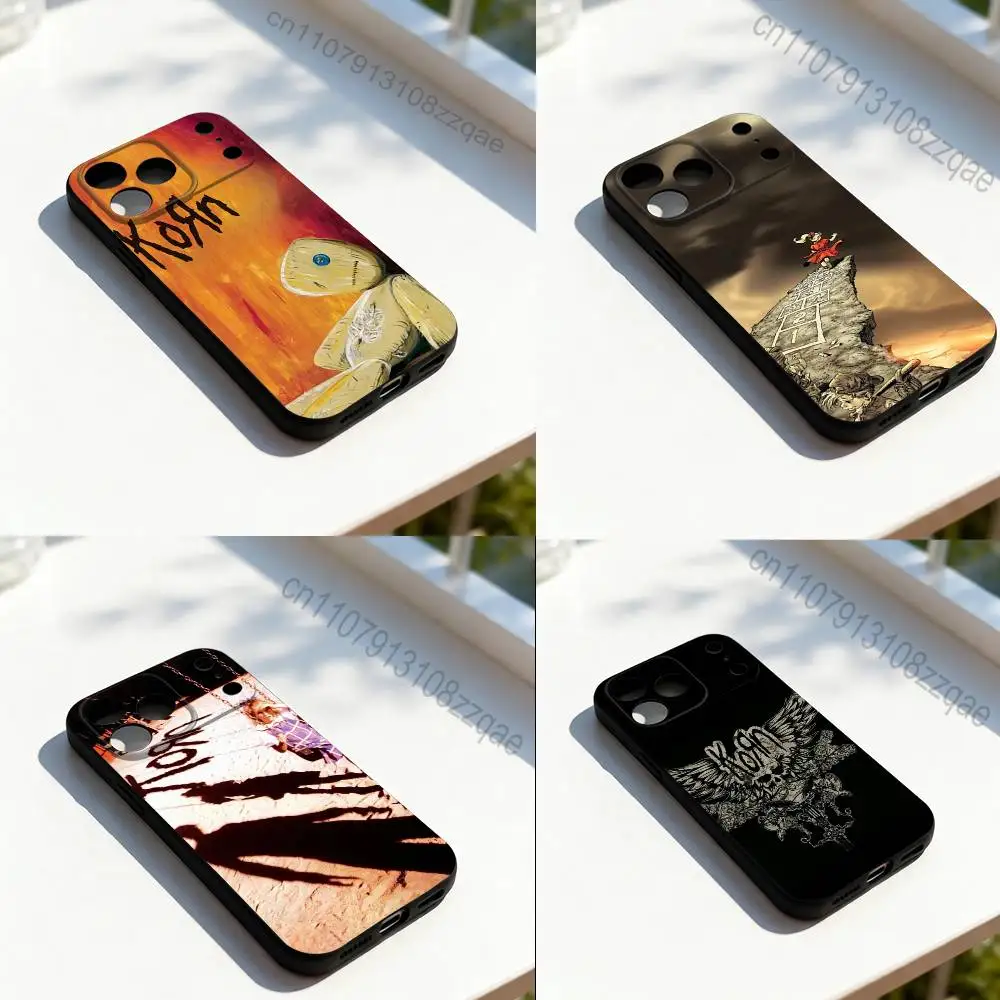 

Rock K-Korn Band Cool Phone Case For iPhone 17,16,15,14,13,12,11,Pro,Max,Plus,E,SE4,Air,Mini Black Precise Hole Matching