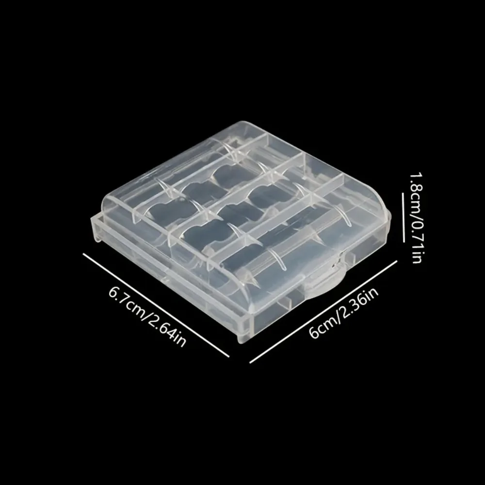 2Pcs Universal Transparent Plastic Battery Storage Case AAA AA Battery Box Organizer Holder for Home And Office image 6