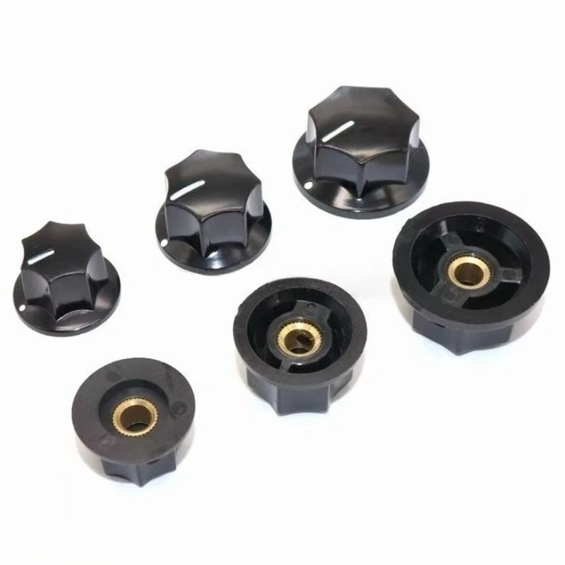 20pcs Hexagonal bakelite  knob MF-B01 B02 B03 potentiometer adjustment knob cap round hole 6mm Wiring Harness Switch