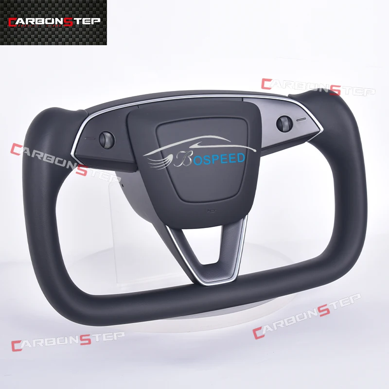 Yoke Steering Wheel With Heating For New Tesla Model 3 Model Y Highland 2024 NAPP Leather Car Steering Wheel for Tesla