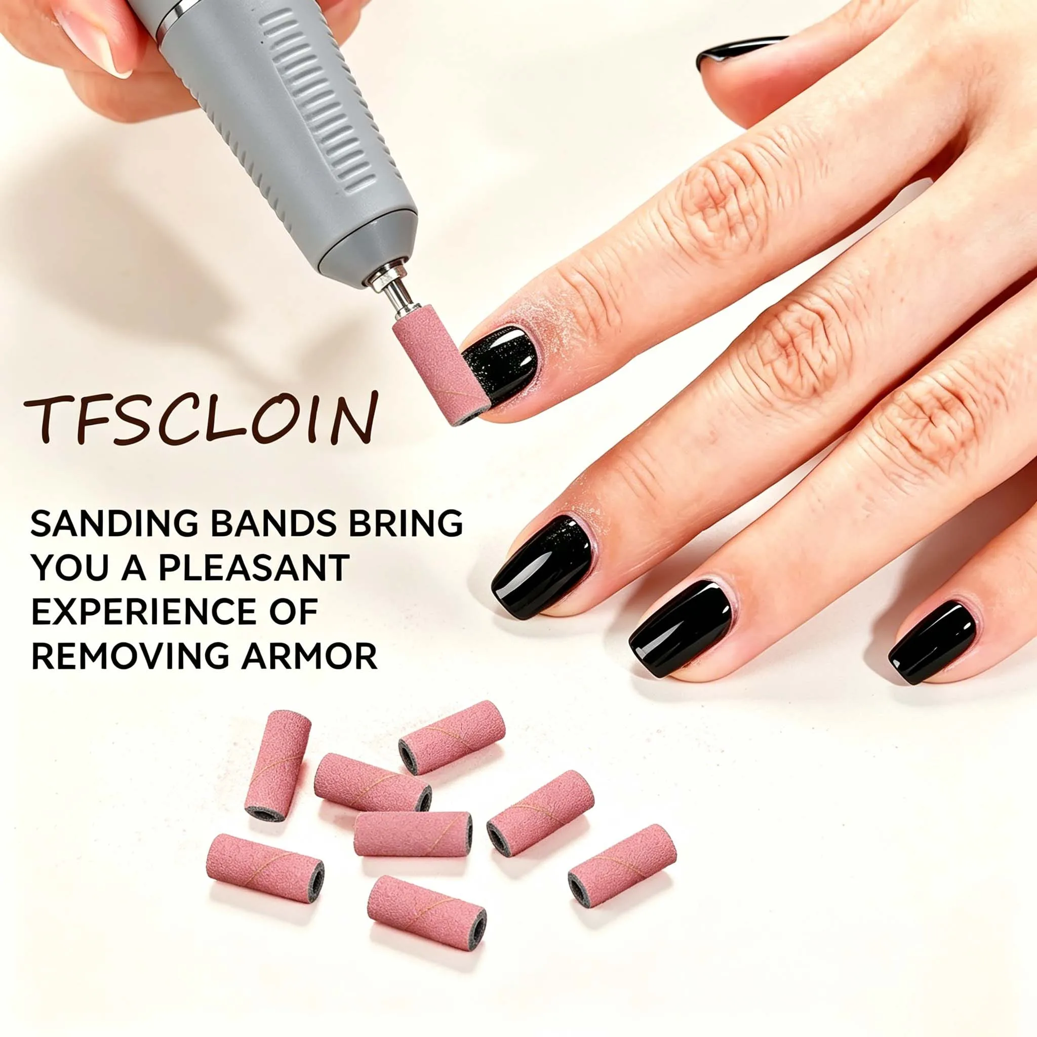 50PCS Sanding Bands, 80/150/180/240 Grit, Nail Polishing And Exfoliating Files, Suitable For Nail Salons And Home Use
