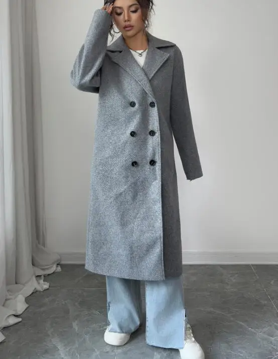 

New Fashion 2025 Autumn and Winter Elegant and Simple Style Button Coat Women's Coat Women's Coat Women's Clothing