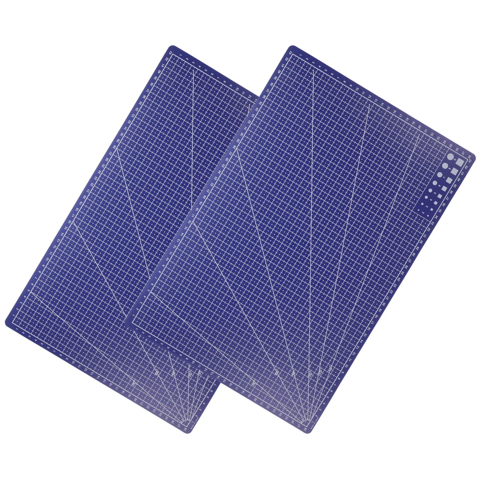 2Pcs Professional Cutting Mats Heavy-Duty PP Craft Mat for Scrapbooking Glass Cutting Sewing Ruler Art DIY Projects