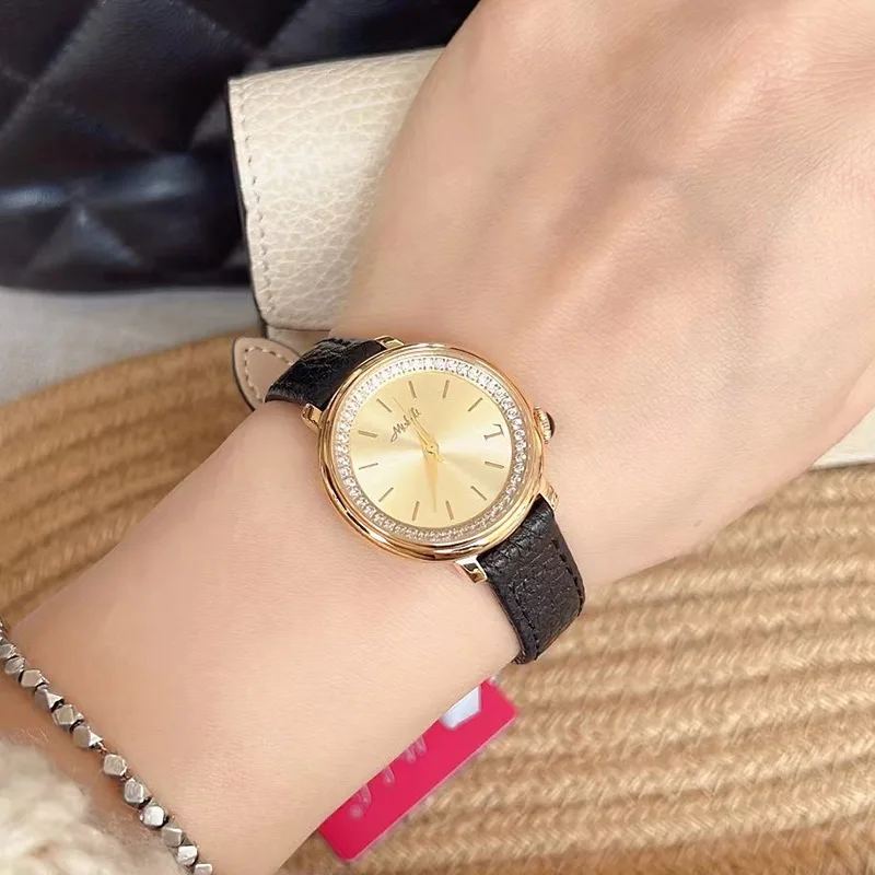 New luxury Fashion Retro Elegant Ladies Watch Trend Student Simple Classic Automatic Waterproof Quartz Watch Birthday Gift