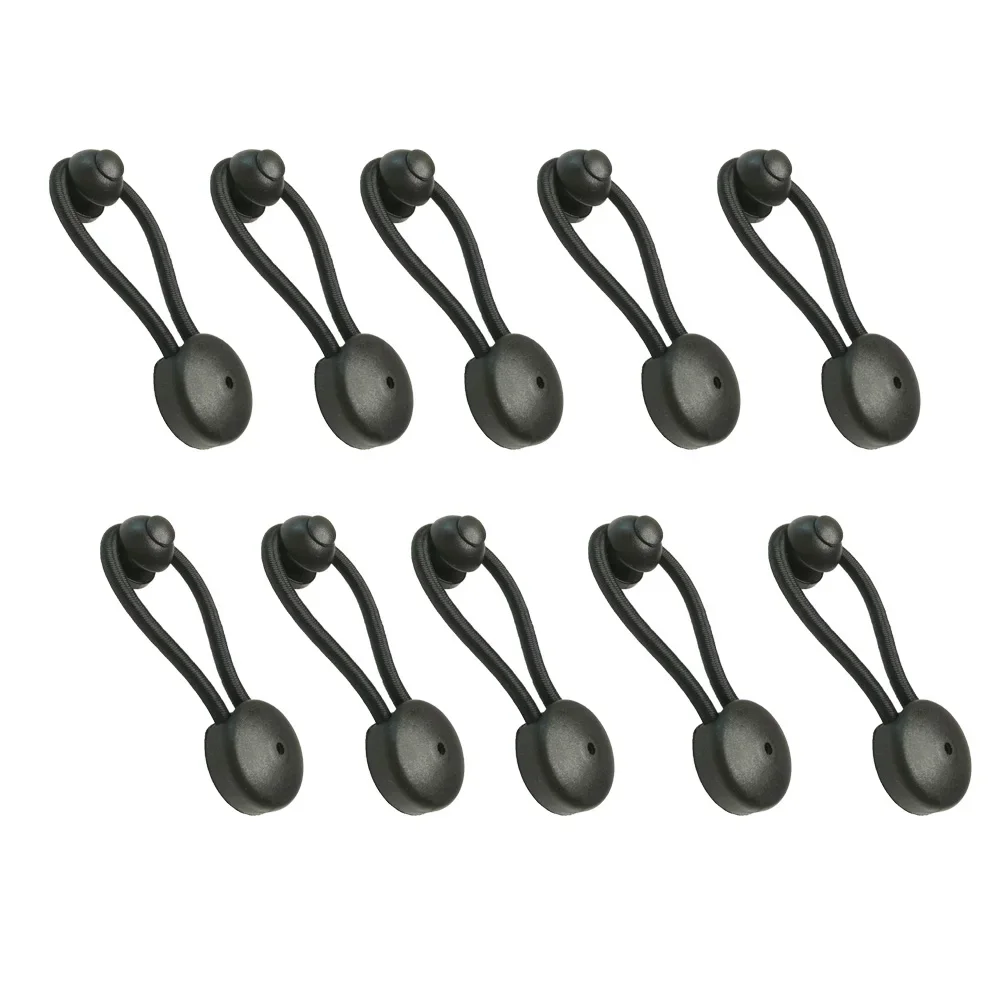 10PC Marine Boat Truck Car Covers Bungee Shock Cord Clip with Knobs Pull Tie Down Tarp Canvas Knobs