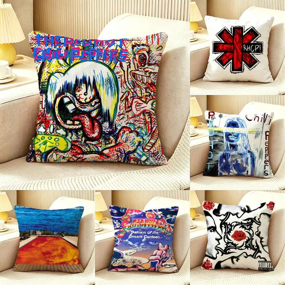 Red Hot Chili Peppers Cushion Cover Pillow Cover Nordic Minimalist Throw DoubleSided Print Cushion Case for Sofa Bedroom Decor