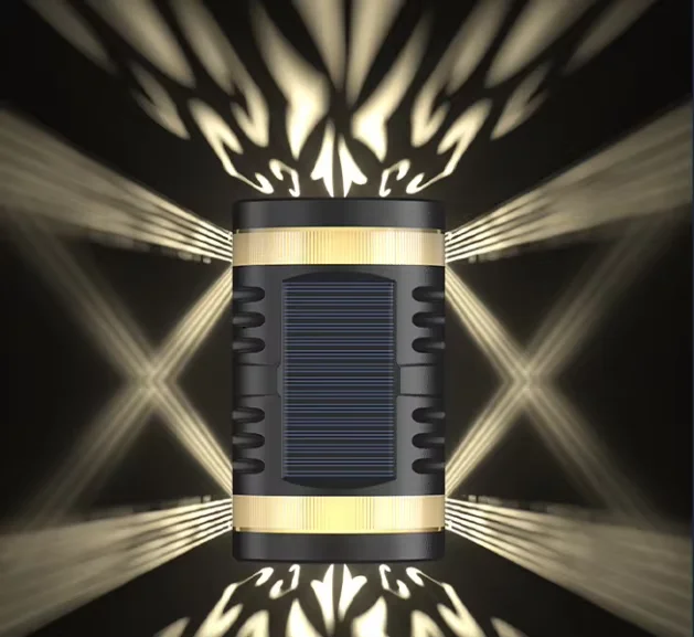 

Smart Library Outdoor Waterproof LED Wall Light Upper And Lower Light Source Solar Powered Light For Garden Porch Decorate