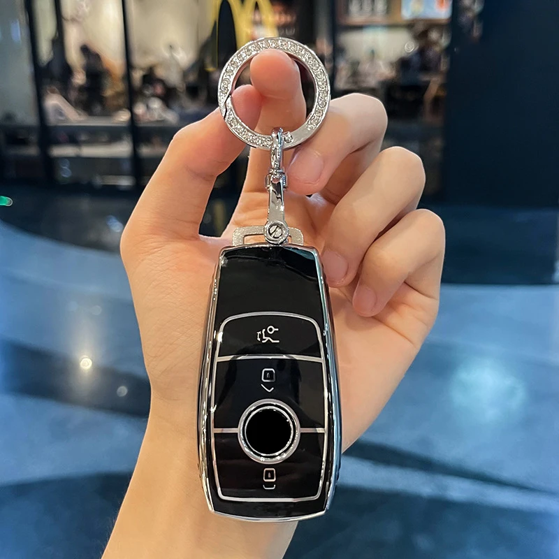 3/4 Button Car Key Case Cover Shell Keychain For Mercedes Benz A C E S G Class GLC CLE CLA GLB GLS W177 W205 W213 W222 X167 AMG