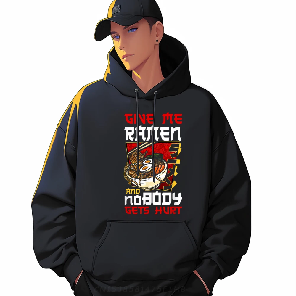 

Ramen Noodle Bowl Love Japanese Kawaii Give Me Ramen And Xs Graphic Pullover Hoodies Men's Sweatshirts Mother's Day