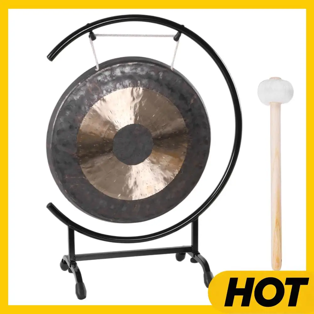 

18-дюймовый гонг для перкуссии на пляже, оперный гонг на стойке C-Stand с молоточком, отлично подходит для различных небольших помещений