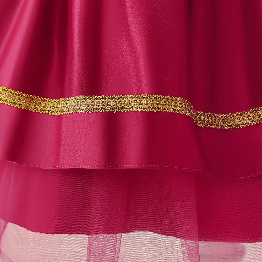 2pcs Lolita Pink Party Girl Dresses Girl Pleated Dress For Baby Toddler 1st Birthday Princess Gown Infant Wedding New  Costumes