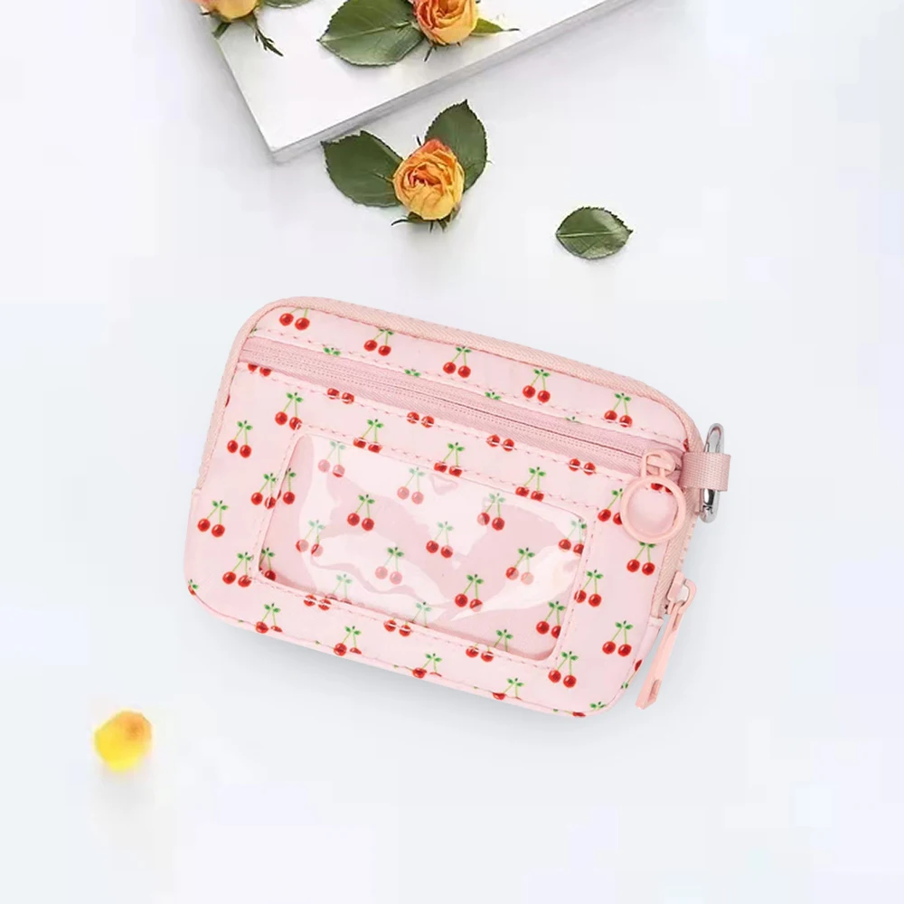 حقيبة تخزين حامل البطاقات النسائية متعددة الوظائف ومحفظة النقود المعدنية المرتبطة بمشبك محمول قصير مع حقيبة يد بسحاب ذات قيمة عالية