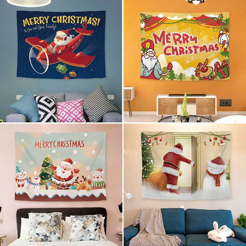 

Christmas decoration tapestry wall art hanging suitable for dormitory bedroom living home