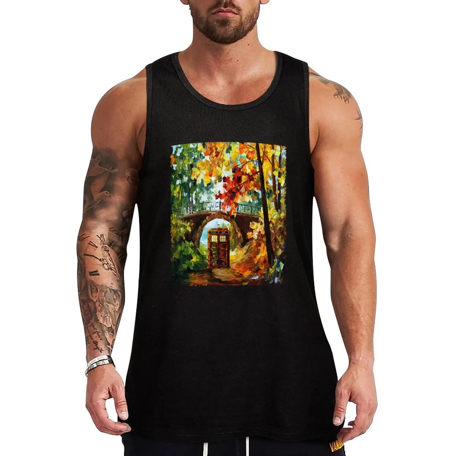 Abandoned Public Phone under the bridge Tank Top Gym T-shirts for men quick-drying t-shirt Vest male