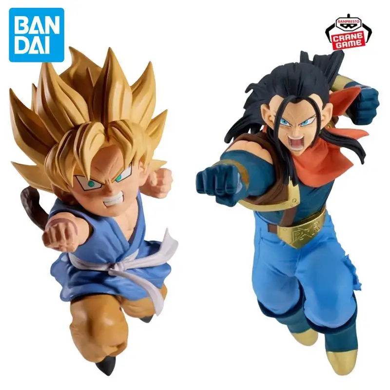 

Bandai Original Banpresto Dragon Ball Son Goku Super 17 Новая и нераспечатанная аниме-фигурка 16 см, оригинальная коллекционная модель, игрушка в подарок
