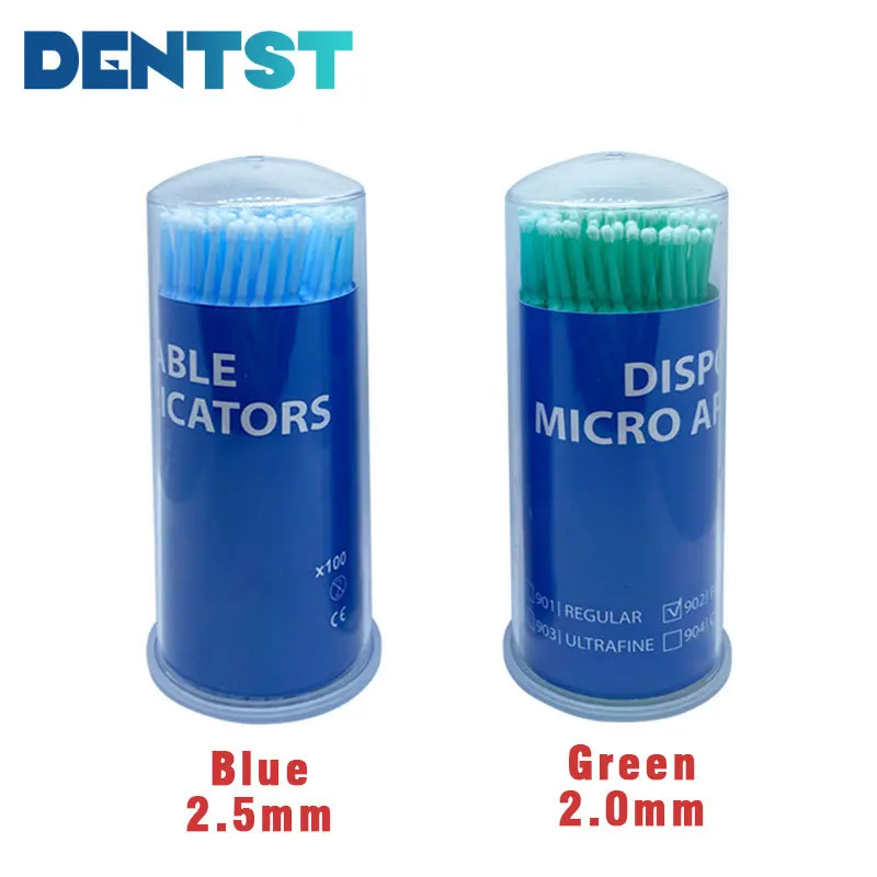 Dentst Dental Disposable Micro Applicator Adhesive Bendable Brush Cotton Swab Dentistry Materials Extension Tool