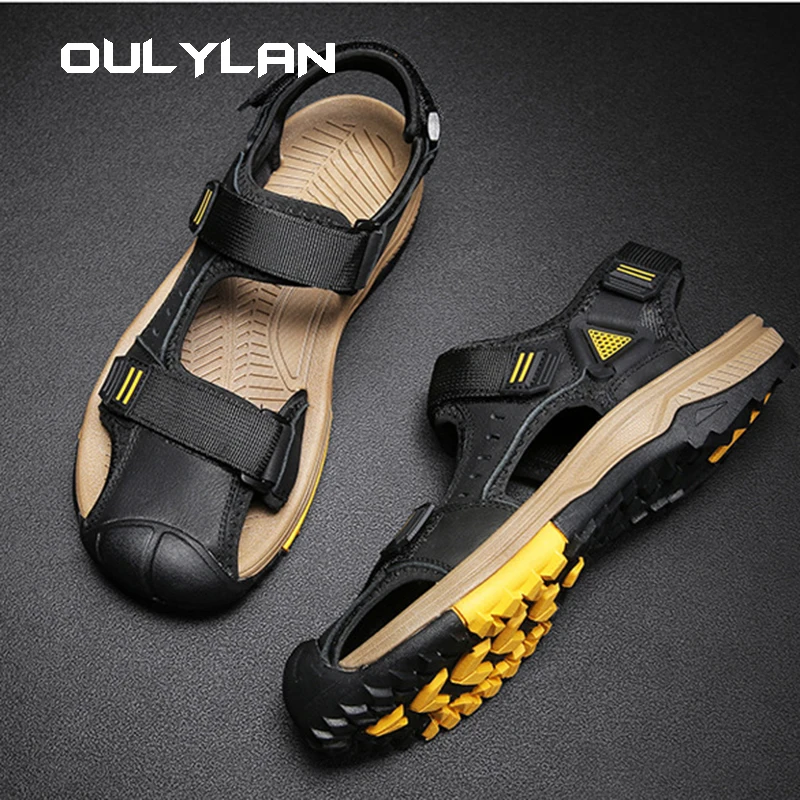 Oulylan Men Sandals Summer New Large Size Men Sandals Outdoor Men's Casual Shoes Fashion Sandals Slippers Big Size 38-48