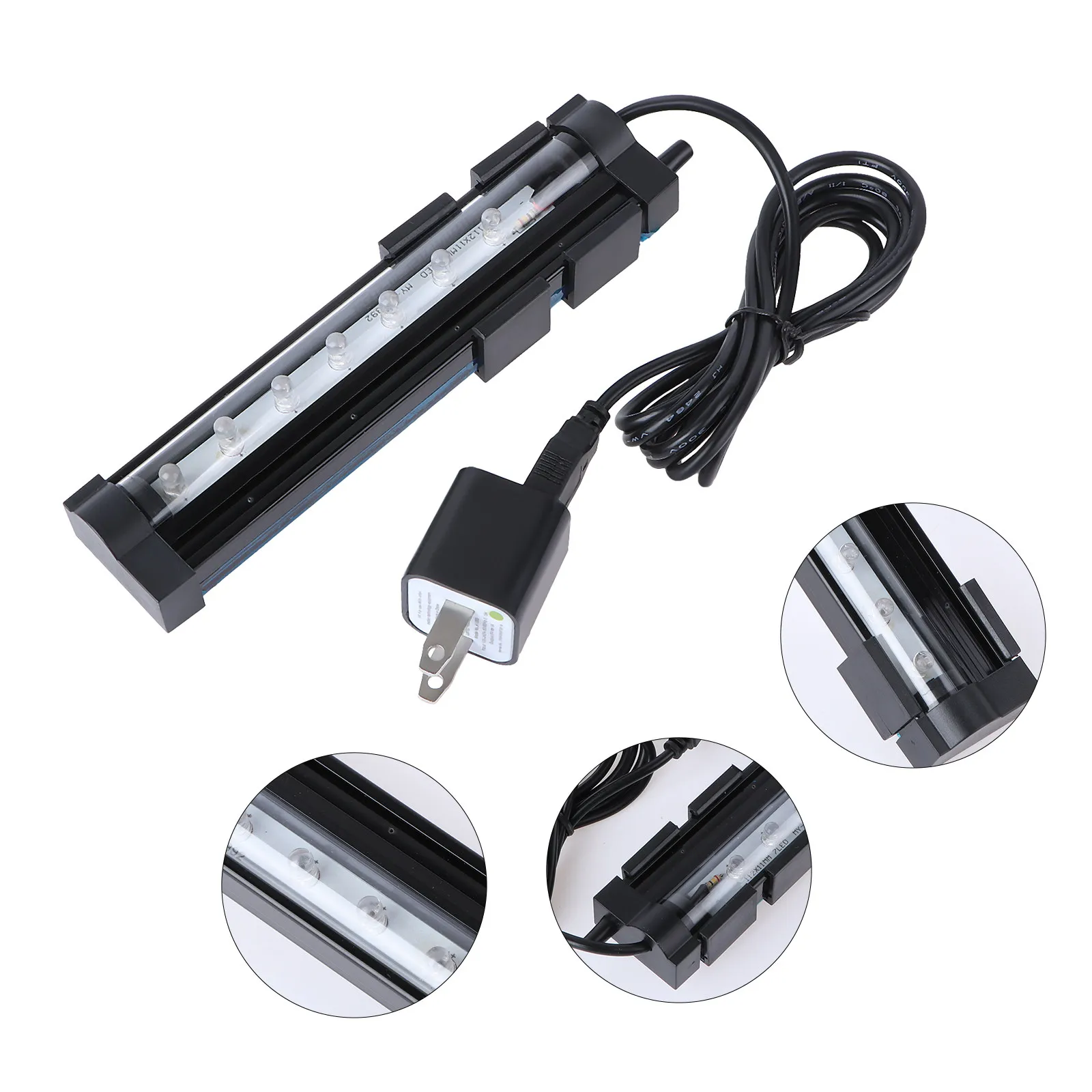 

Fish Tank Lamp Slow Flashing LED Aquarium Light Eco Friendly Long for Plants -15 Black