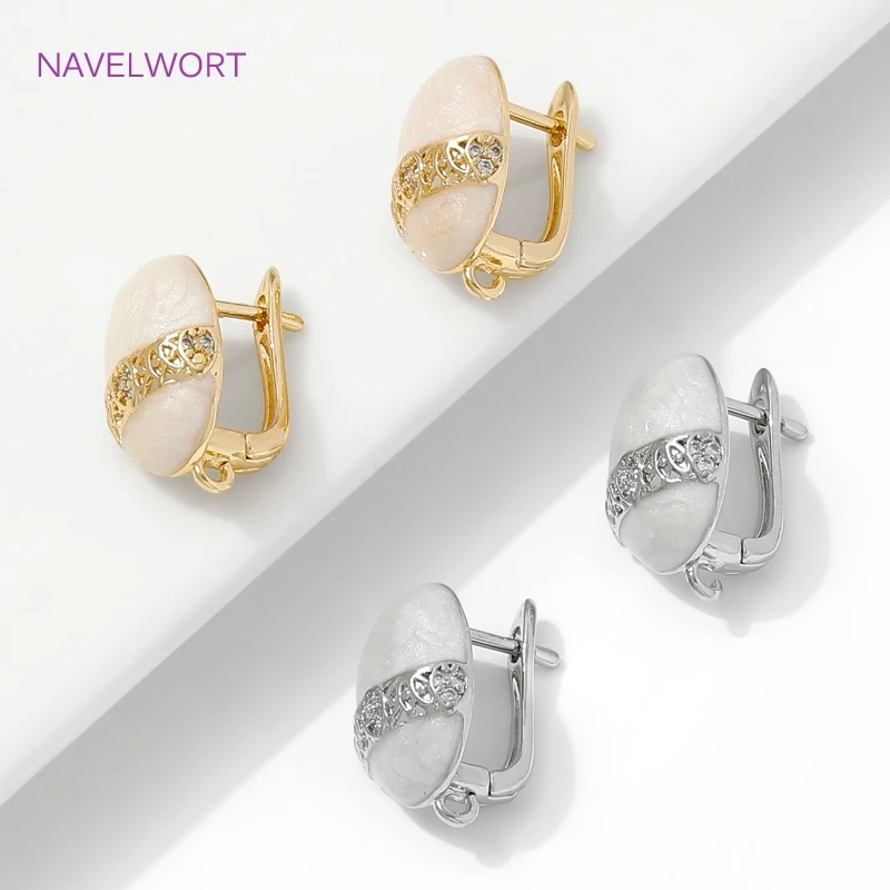 Multi Styles 18K Gold Plated Shvenzy Earwires Earring Hooks,Brass Earring Fixtures,For DIY Women's Anti-Allergy Earrings Making image 6