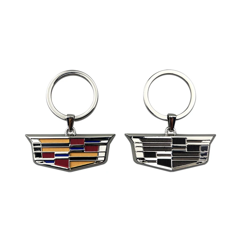 Llavero con Logotipo de Cadillac ATS BLS CT4 CT5 CTS ESCALADE SLS SRX XT5 XT6 XTS, Porta Llaves de Coche, Anillos de Aleación de Cuero, Colgante
