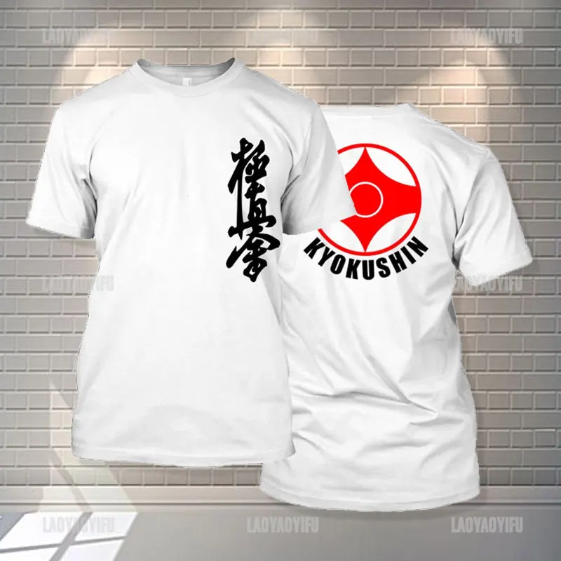 Kyokushin Karate Masutatsu Oyama Karate Japan Custom Men T-Shirt Summer Cotton Tshirt Black Tshirts Unique Gift Print TShirt Men